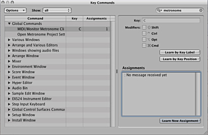 Logic Key Commands