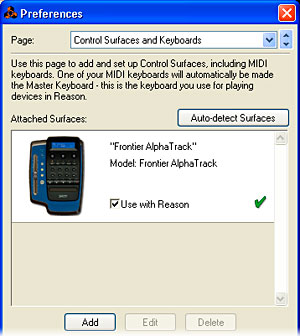 Reason Setup